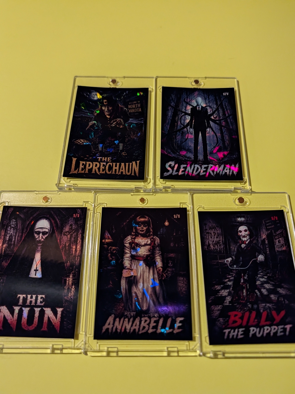 1/1 HORROR CRYSTAL FOIL ART CARD LOT! NEW (5)